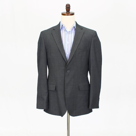 Kenneth Cole 42L Gray HB 2-Button Sport Coat Blazer Jacket T736